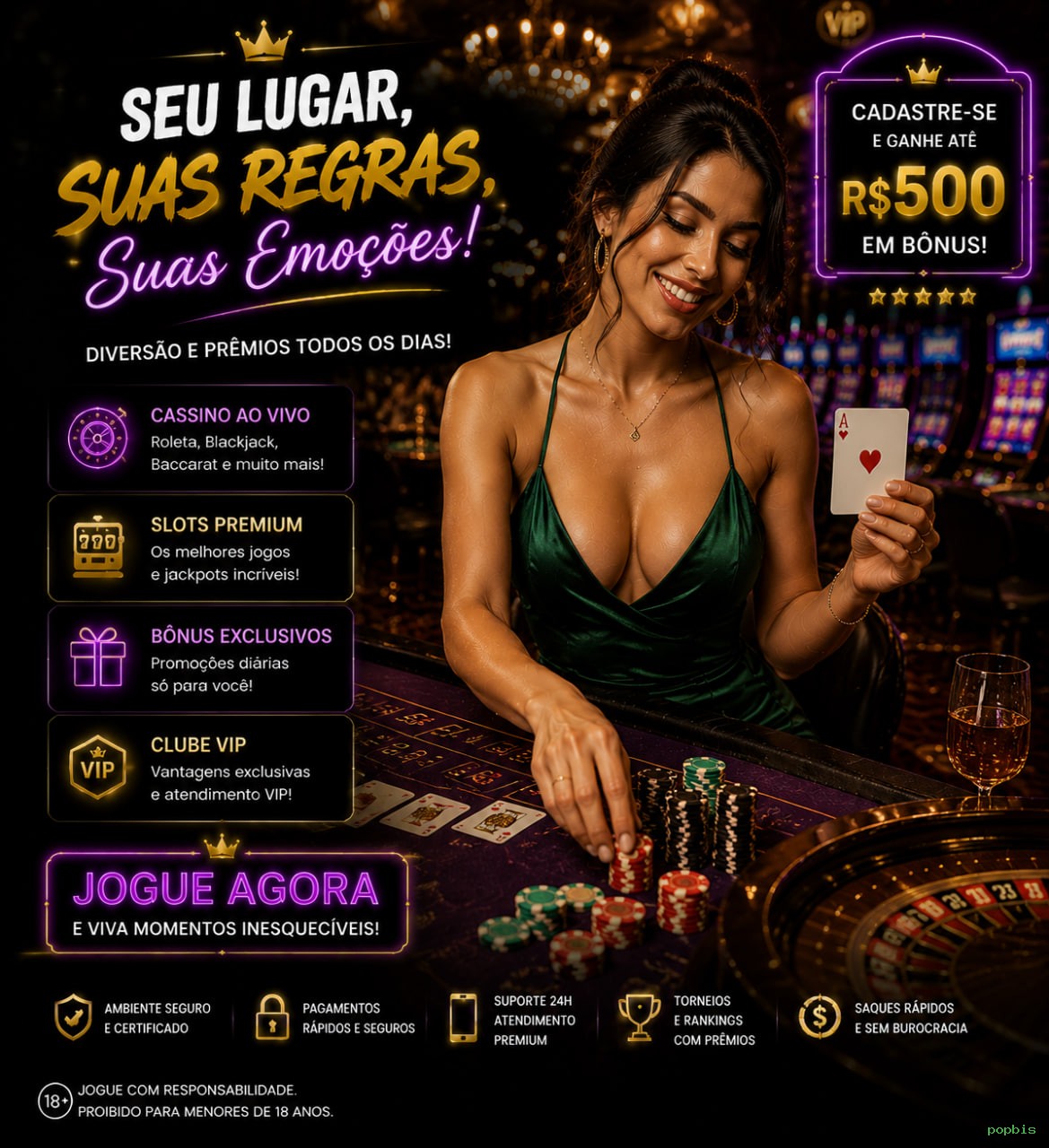 Promoções e bônus exclusivos da popbis